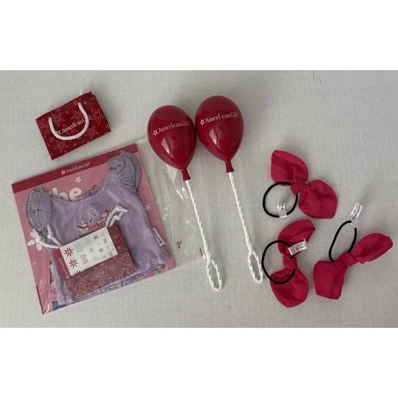 American Girl Doll Clothing and Accessories Set - Red, Pink, Purple, Blue, White - Picture 2 of 8